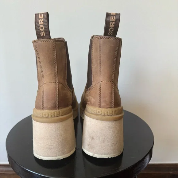 Sorel Hi-Line™ Heel Chelsea Brown Umber Boots Size 9.5 Women’s - Picture 7 of 8